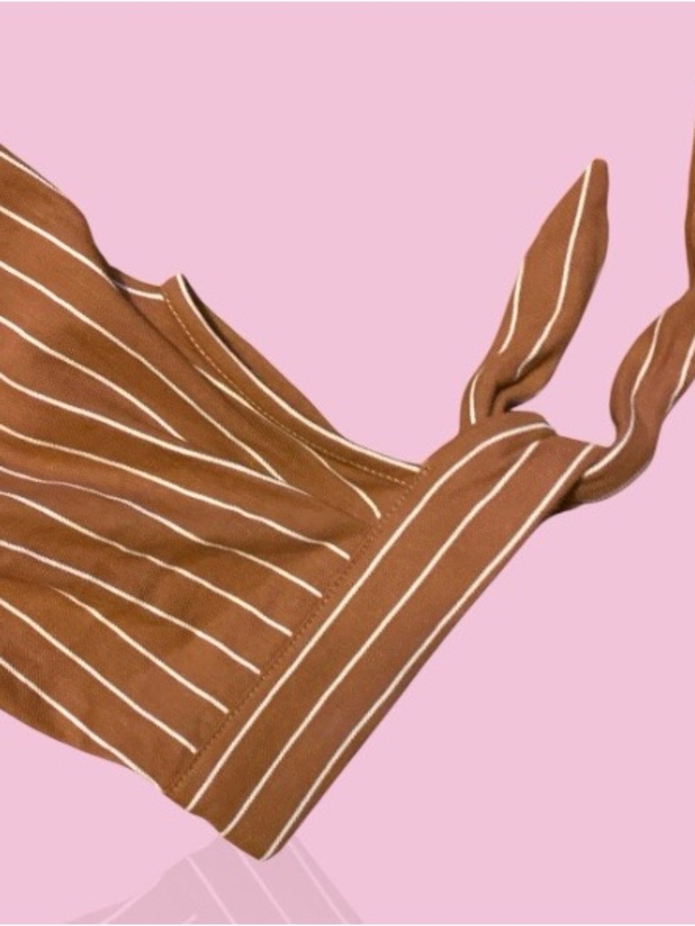 By Together Brown Striped Button-Front Midi Dress - Picture 5 of 7